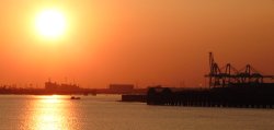 Sunset on the Thames at Gravesend Wallpaper