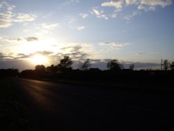 Sunset at High Coniscliffe, near Darlington Wallpaper