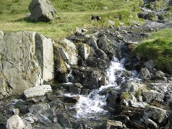 Mountain Stream running in Kirkstone Pass, Cumbria. Wallpaper