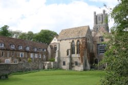 Ely Cathedral and Almshouses Wallpaper