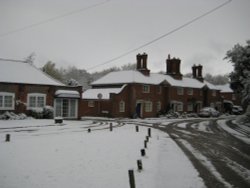 Hook Village Green in the snow