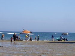 Lifeboat off North Sands Wallpaper