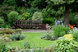 Bench in Coronation Gardens, at Waddington