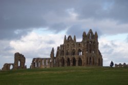 Whitby Abbey from the car park Wallpaper