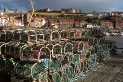 Lobster Traps at Whitby Wallpaper