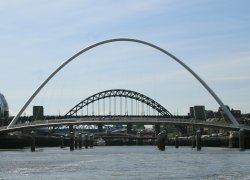 Tyne Bridges from the river. Wallpaper