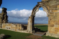Pillaged Wall at Whitby Abbey Wallpaper