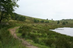Walk around Dean Clough Reservoir Wallpaper
