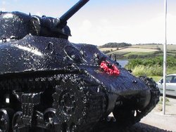 Tank Memorial At Slapton Sands Devon