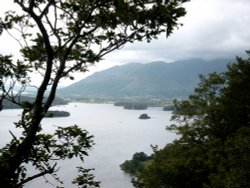 Storm clouds over Derwentwater Wallpaper