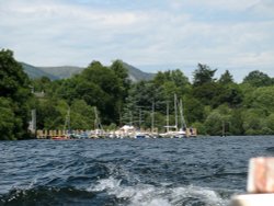 Derwentwater, a view from a pleasure craft.