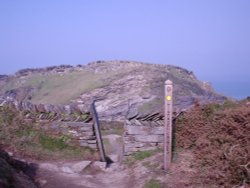 Sign post to Tintagel Castle