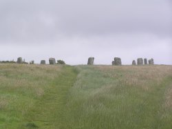 The Merry Maidens stone circle, near Lamorna, Cornwall