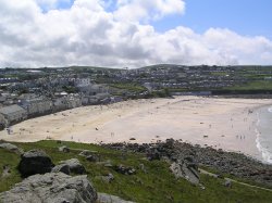 Tate Gallery and surfing beach at St Ives, Cornwall Wallpaper