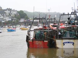 Fishing boats at Looe, Cornwall Wallpaper