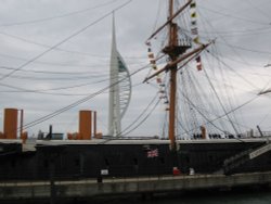 Spinnaker Tower/HMS Warrior Wallpaper