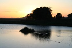 Sunset over the Reservoir Wallpaper