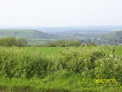Corfe Castle and Dorset countryside Wallpaper