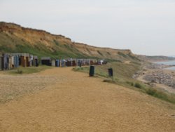 Beach Huts at Barton on Sea Wallpaper