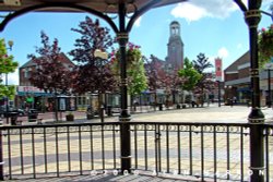 Spennymoor Town Hall and clock tower