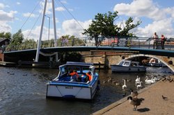 Wroxham Footbridge and Promenade Wallpaper