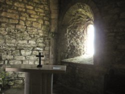 Inside St Aldhelm's Chapel
