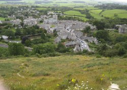 Looking down on Corfe Wallpaper