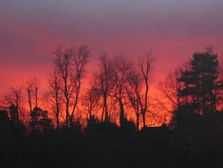Sunset on a Winter's Evening Wallpaper