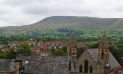 The rooftops of Clitheroe Wallpaper