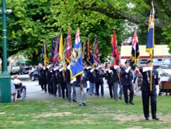 The veterans arrive at the park
