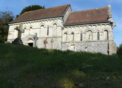 Church of St. Nicholas, Barfrestone, Kent Wallpaper