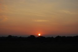 Sunset over Cossington Meadows