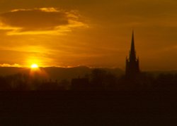 Sunrise over Laughton en le Morthen Wallpaper