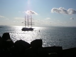 TS Lord Nelson leaves Hartlepool