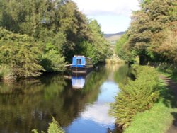 Boat on Canal Wallpaper