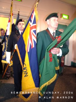 Remembrance 2006 - Roy Carries Standard from Town Hall