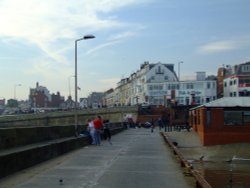 Fishing from the harbour wall, Bridlington Wallpaper