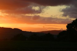 Sunset over the Valley Wallpaper