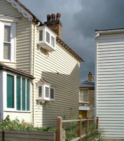 Clapboard buildings, Whitstable