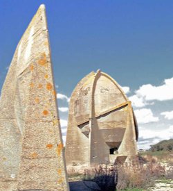 Two sound mirrors at Denge Beach, Kent