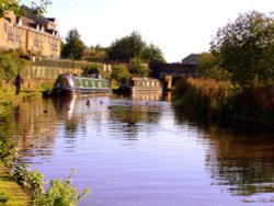 Boats at Mossley Wallpaper