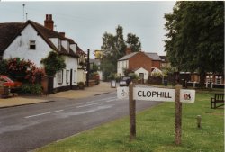 Entrance to Clophill on a rainy day Wallpaper