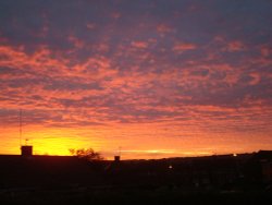 Breaking of a new day over Bishop Auckland Wallpaper