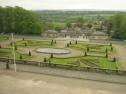 View from museum of Formal Gardens and landscape Wallpaper