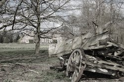 Broken Wagon at Kentwell Hall Wallpaper