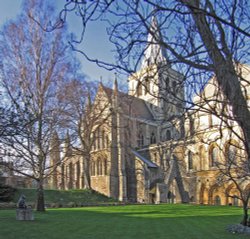 Rochester Cathedral from the cloisters Wallpaper