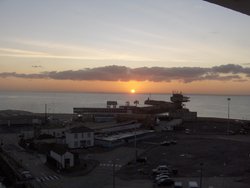 Folkestone - sunrise over the harbour - October 2008 Wallpaper
