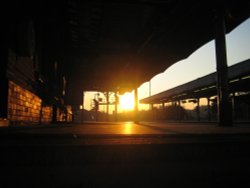 Winter Sunset - Purley Station Wallpaper