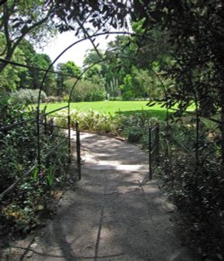 Garden pergola at Trelissick, Cornwall