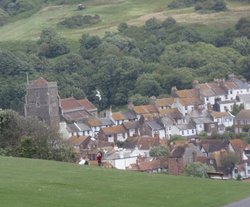Hastings from Castle Hill Wallpaper
